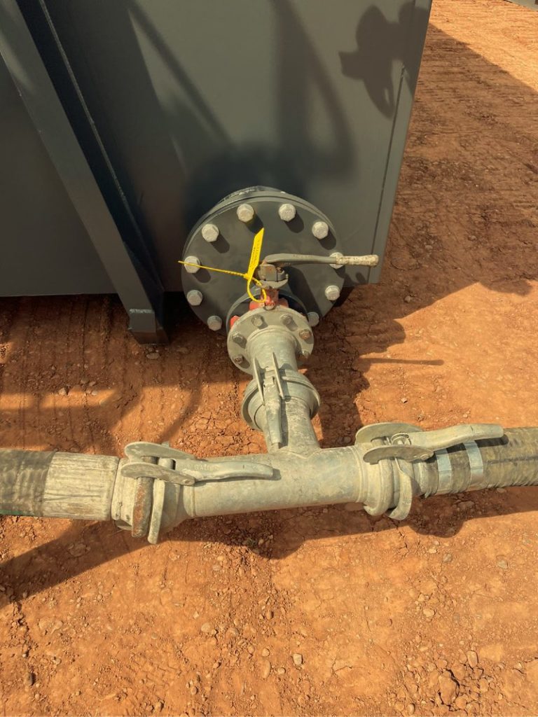 Pipes coming from a TerraTank