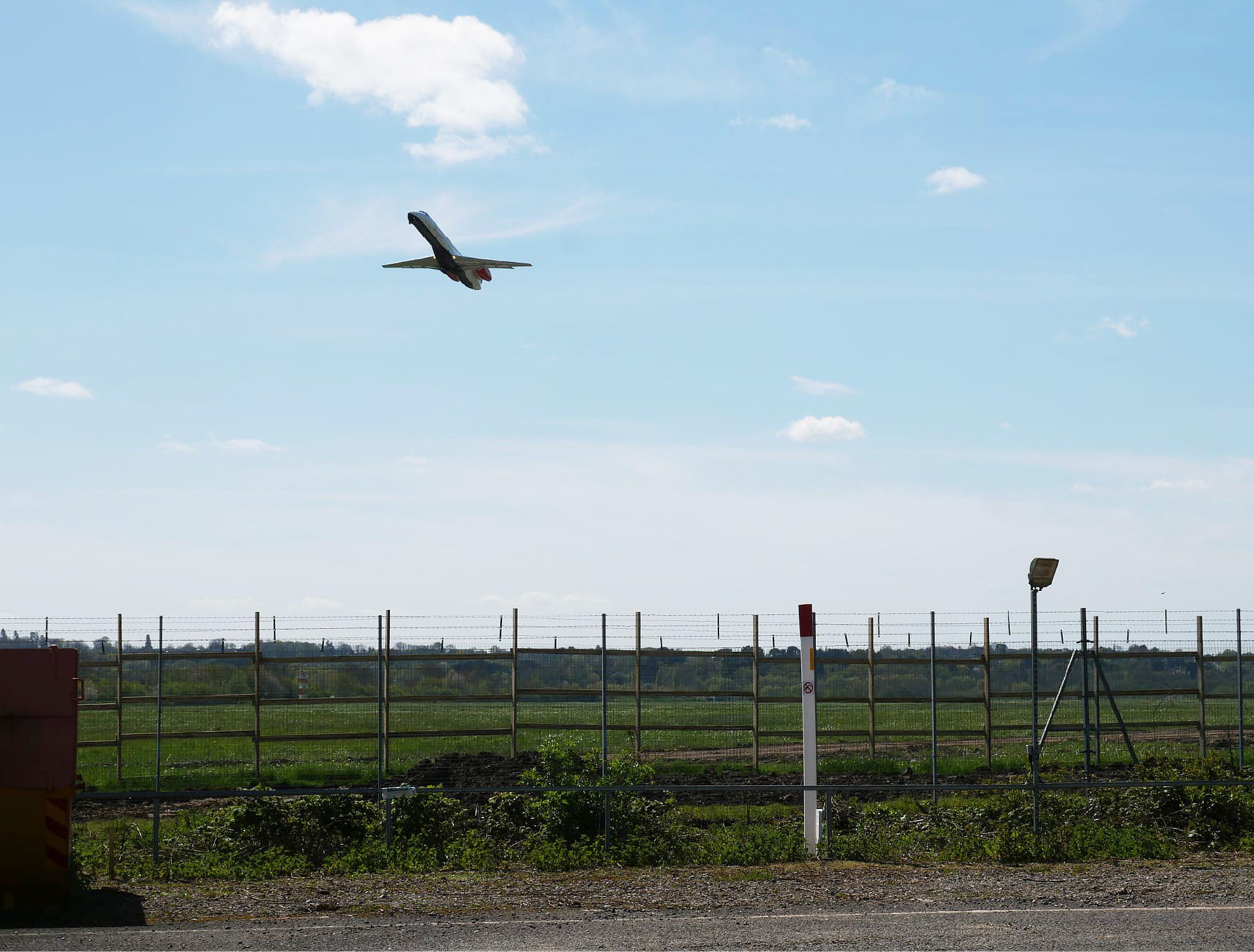 Plane taking off from southampton airport